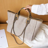 Chain Shoulder Bucket Bag Large Capacity Tote