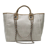 Chain Shoulder Bucket Bag Large Capacity Tote