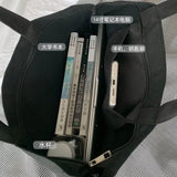 Women's Canvas Shopping Bag Lightweight Casual College Shoulder Bag