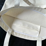 Women's Canvas Shopping Bag Lightweight Casual College Shoulder Bag