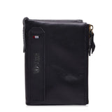 Men's RFID Leather Wallet Double Zipper Clutch Bag