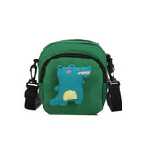 Small Dinosaur Messenger Bag for Girls - Canvas Student Bag