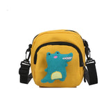 Small Dinosaur Messenger Bag for Girls - Canvas Student Bag