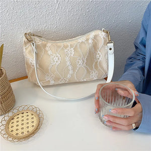 Canvas Underarm Messenger Chain Bag