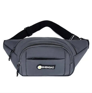 Unisex Canvas Waist Bag Student Chest Bag Phone Messenger Purse
