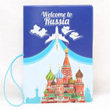 Cartoon Passport Holder PVC Leather Travel Cover