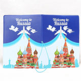 Cartoon Passport Holder PVC Leather Travel Cover