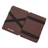Men Leather Bifold Magic Wallet Elastic Band Holder Durable Wallet BUZ9