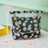 Autumn Daisy Transparent Bucket Bag Chain Strap Shoulder Bag