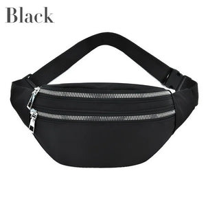 Unisex Geometric Waist Bag Pink Fanny Pack Laser Chest Phone Pouch