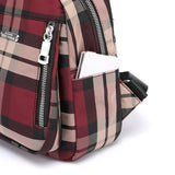Women's Waterproof Anti-theft Shoulder Bag Student Backpack Plaid