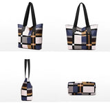 Women's Leather Shoulder Bag Handbags Tote Purse Lattice Big Bag