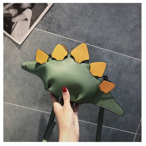 Dinosaur Shape Leather Shoulder Bag Women's Shopping Purse Casual Clutch Bag