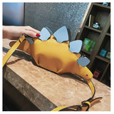 Dinosaur Shape Leather Shoulder Bag Women's Shopping Purse Casual Clutch Bag