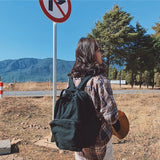 2020 Canvas Backpack Women High Capacity Student School Bag