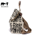 2020 British Style Linen Backpack Retro Canvas Bag