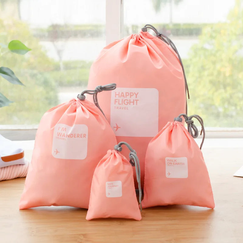 4Pcs/lot Travel Clothes Classified Organizers Packing Bags Luggage Bag