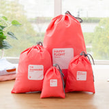 4Pcs/lot Travel Clothes Classified Organizers Packing Bags Luggage Bag