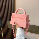 Acrylic Chain Bag Female Plastic Messenger Handbag