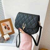 Diamond Lattice Women Bag Crossbody Shoulder Handbag Retro PU Leather