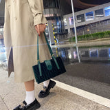 Autumn Winter Faux Fur Shoulder Bag for Women Thread Handbags Solid Pouch