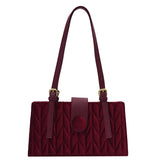 Autumn Winter Faux Fur Shoulder Bag for Women Thread Handbags Solid Pouch