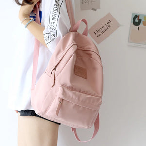 Solid Women Shoulder Bag School Bag For Teenage Girl