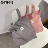 Corduroy Shoulder Bag Casual Tote Female Handbag #LAHXZ-200