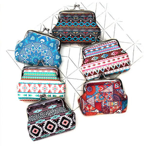 Bohemia Women Wallet Vintage National Wind Hasp Mini Bag Lady Purses Clutch