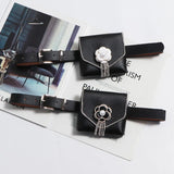 Rhinestone Waist Pack Mini Square Flap Bag Fanny Pack Women