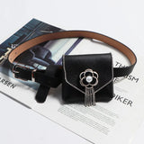 Rhinestone Waist Pack Mini Square Flap Bag Fanny Pack Women