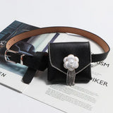 Rhinestone Waist Pack Mini Square Flap Bag Fanny Pack Women