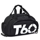 Waterproof Gym Bag for Women Men Fitness Outdoor Separate Space for Shoes