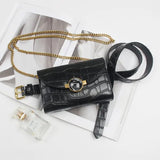 Stone Grain PU Leather Fanny Pack Large Size Waist Belt Phone Bag