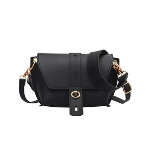 Women's Small Crossbody Bag PU Leather Messenger Flap Handbag