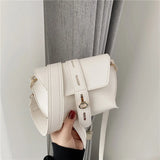 Women's Small Crossbody Bag PU Leather Messenger Flap Handbag