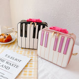 Piano Keys Crossbody Handbag with Chain Strap