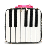 Piano Keys Crossbody Handbag with Chain Strap