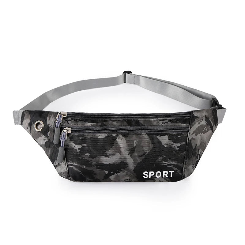Camouflage Print Man Waist Pack Bag Outdoor Running Travel Fanny Pack