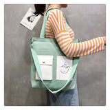 Canvas Student Tuition Bag Female Casual Shoulder Crossbody Bag