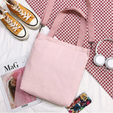 Canvas Student Tuition Bag Female Casual Shoulder Crossbody Bag