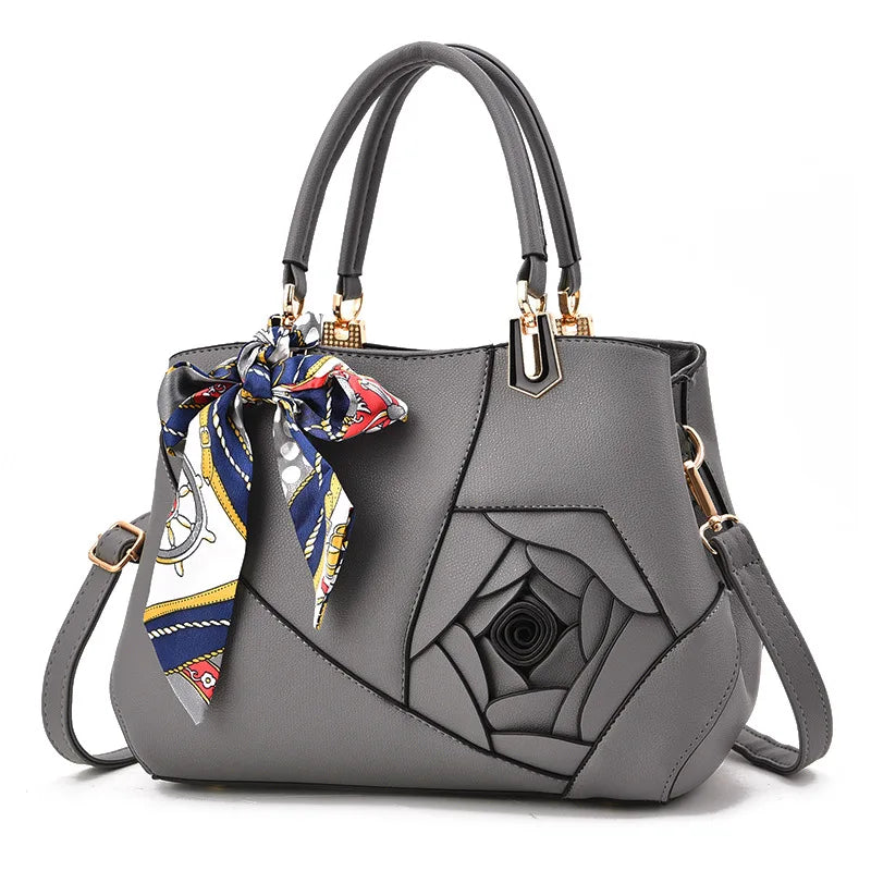 Casual High Crossbody Messenger Bags for Women Ladies Rose Bow Shoulder Bag
