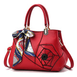 Casual High Crossbody Messenger Bags for Women Ladies Rose Bow Shoulder Bag