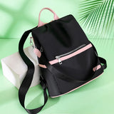 Waterproof Oxford Backpack for Teenage Girls - Pink