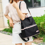 Waterproof Oxford Backpack for Teenage Girls - Pink