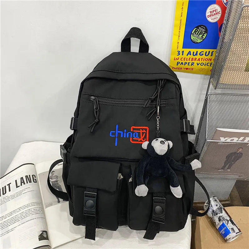 Chinese Style Backpack Schoolbag for Laptop