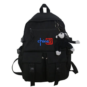Chinese Style Backpack Schoolbag for Laptop