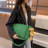 Quilted Shoulder Bag Nylon Shopper Crossbody Handbags
