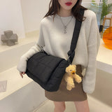 Quilted Shoulder Bag Nylon Shopper Crossbody Handbags