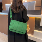 Quilted Shoulder Bag Nylon Shopper Crossbody Handbags
